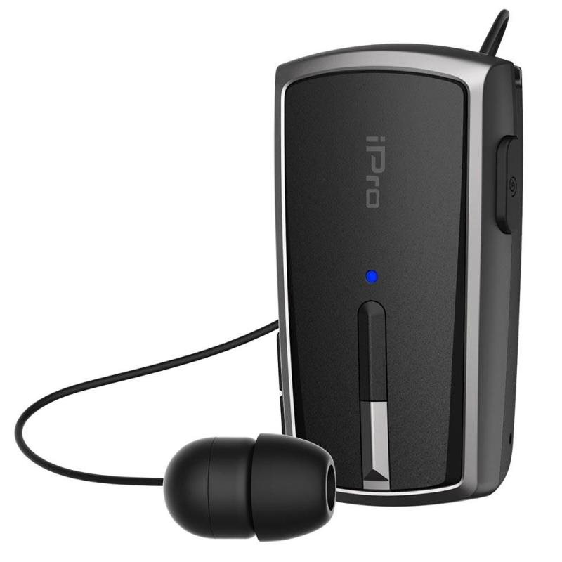 Ακουστικό Bluetooth iPro RH120 Retractable Μαύρο-Γκρι