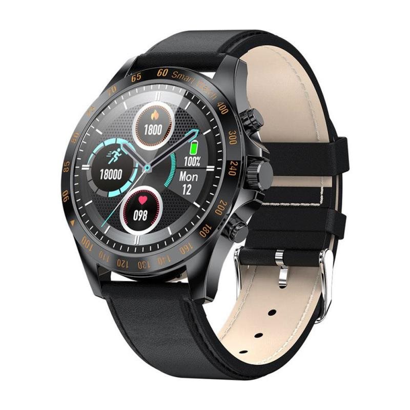 Smartwatch HiFuture HiGear 1.3'' Μαύρο - Δερμάτινο Λουράκι