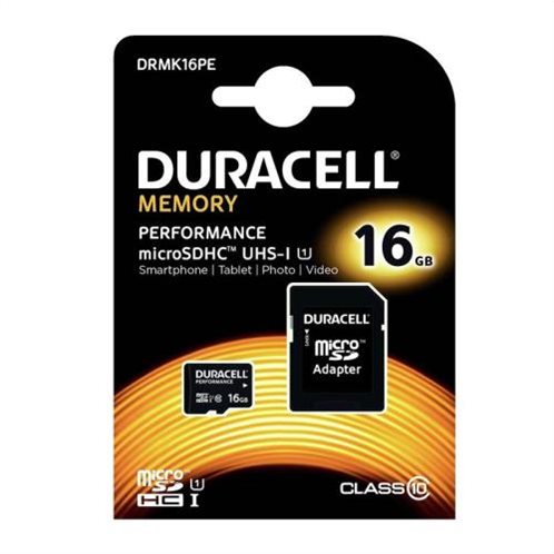 Κάρτα μνήμης Micro SDHC C10 UHS-I U1 Performance Duracell 80MB/s 16Gb + 1ADP
