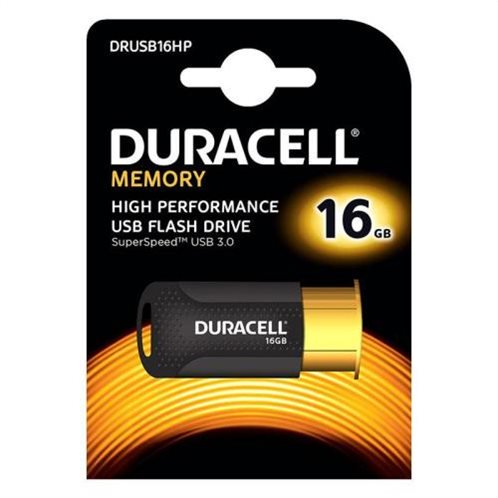 USB 3.1 Flash Disk Duracell High Performance 16GB Μαύρο-Χρυσό