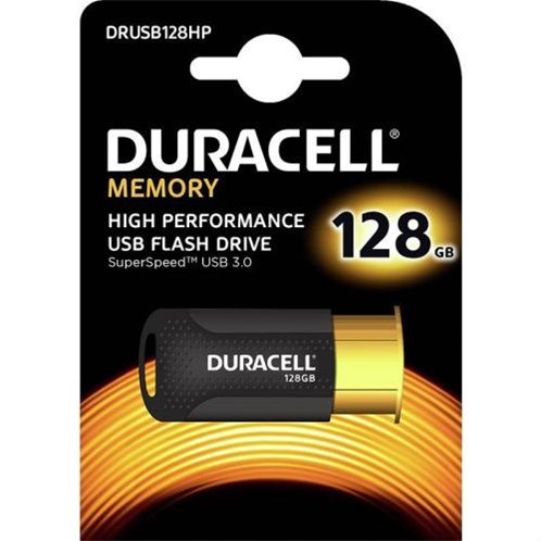 USB 3.1 Flash Disk Duracell Professional 128GB 200MB/s Μαύρο-Χρυσό