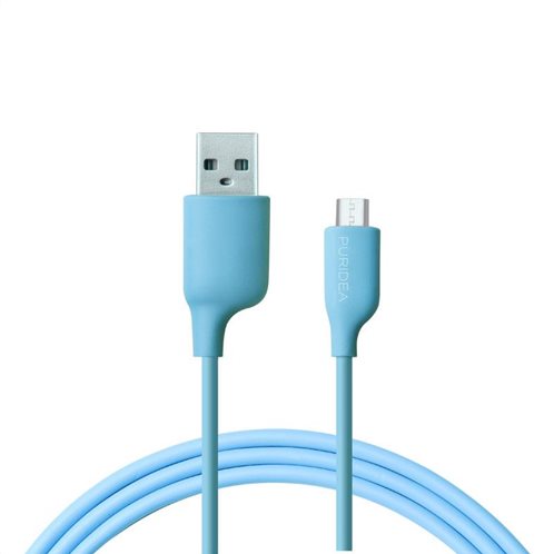 Καλώδιο Σύνδεσης USB 2.0 Puridea L02 USB A σε Micro USB 2.4A 1.2m Γαλάζιο