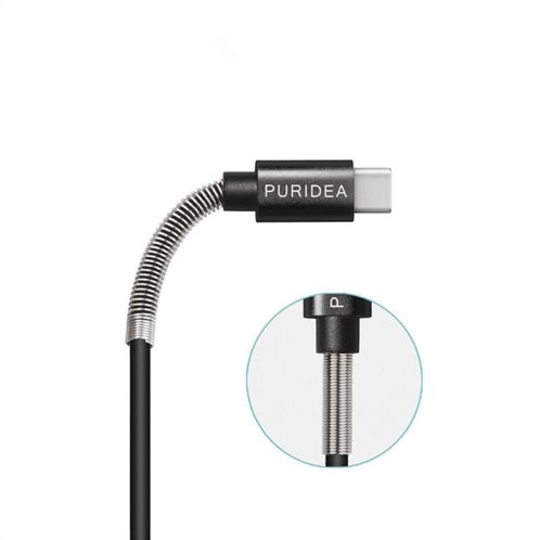 Καλώδιο Σύνδεσης USB 2.0 Puridea L18 USB A σε USB C 2.4A 0.2m Μαύρο