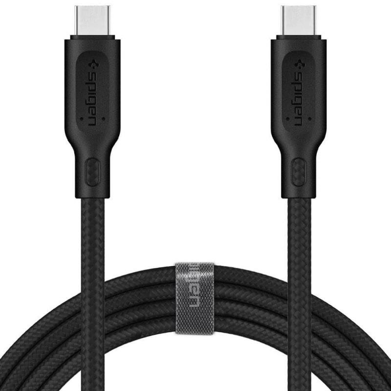 Καλώδιο Σύνδεσης USB 2.0 Spigen DuraSync C11C1 USB C σε USB C PD 60W 1.5m Braided Μαύρο