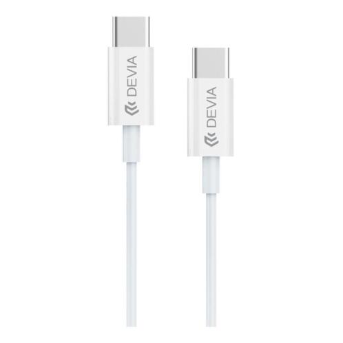 Devia Καλώδιο Σύνδεσης USB 2.0 EC042 USB C σε USB C PD 60W 1.2m Smart Series Λευκό