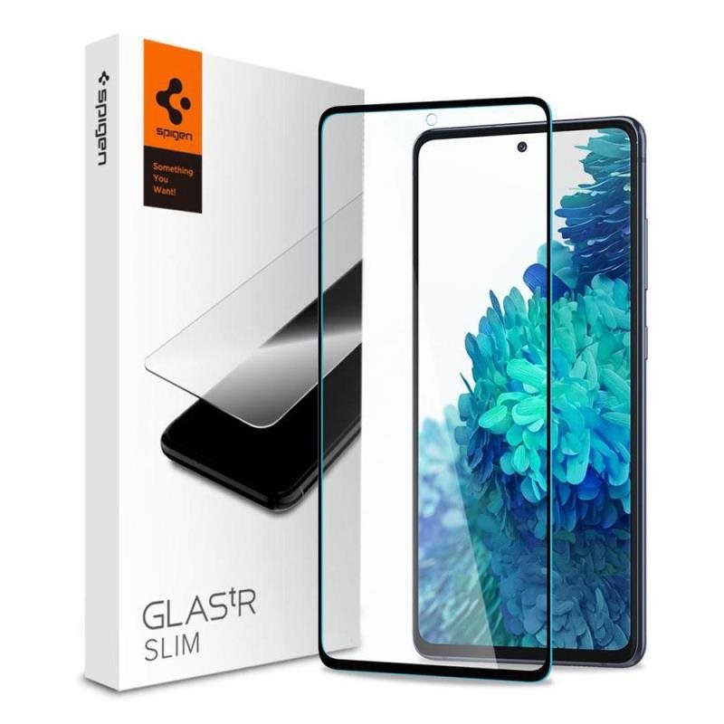 Tempered Glass Full Face Spigen Glas.TR Slim HD FC Samsung G780F Galaxy S20 FE 4G Μαύρο (1 τεμ.)