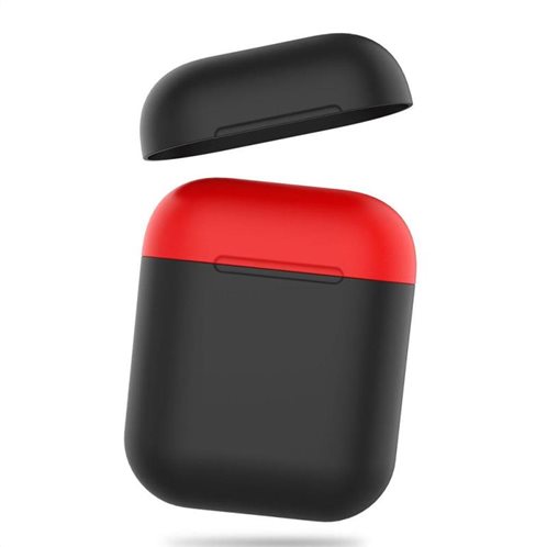 Silicone Tone Cover AhaStyle PT38 Apple AirPods Μαύρο-Κόκκινο