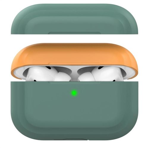 Θήκη Σιλικόνης AhaStyle PT-P2 Apple AirPods Pro DuoTone Σκούρο Πράσινο-Πορτοκαλί