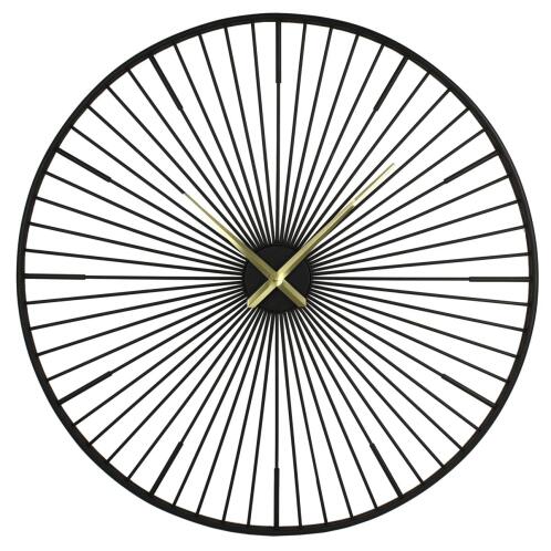 ARTELIBRE Ρολόι Τοίχου Μαύρο Μέταλλο 100x3x100cm