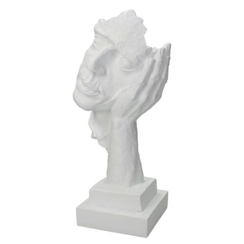 ARTELIBRE Διακοσμητικό Πρόσωπο Λευκό Polyresin 15.5x13x33cm