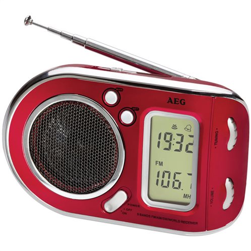 AEG Φορητό ραδιόφωνο με ξυπνητήρι WE 4125 RED