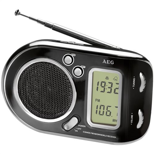AEG Φορητό ραδιόφωνο με ξυπνητήρι WE 4125 BLACK