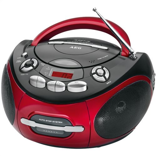 AEG Φορητό ραδιοκασετόφωνο με CD/ MP3 player SR 4353 RED