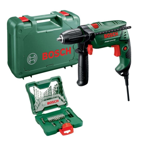 Bosch EasyImpact 570 Κρουστικό δράπανο + 33 pcs X-line