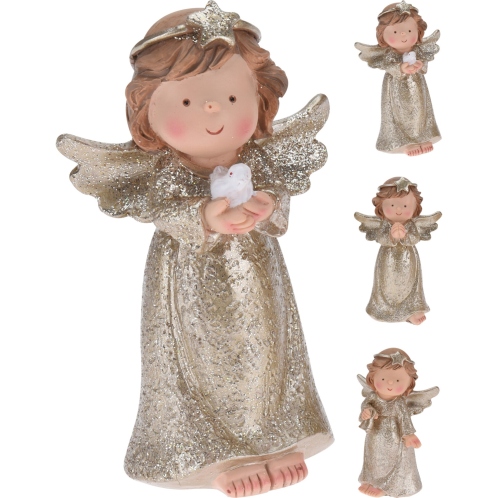 ARTELIBRE Κορίτσι Άγγελος Χρυσό Glitter Polyresin 55x75x120mm Σε 3 Σχέδια