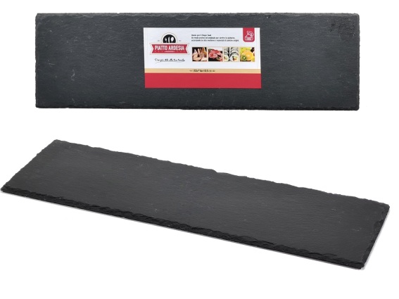 ARTELIBRE Δίσκος Σερβιρίσματος Αλλαντικών/Τυριών Μαύρο Πέτρα 53x16x0.5cm