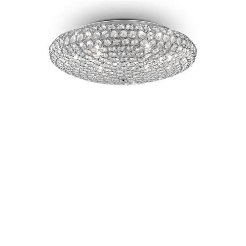 Ideal Lux Φωτιστικό οροφής - Πλαφονιέρα - Σποτ Πολύφωτο KING PL9 CROMO 073255