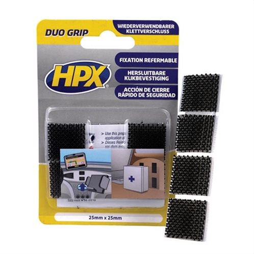 HPX Duo Grip pads μαύρο 25mmx25mm