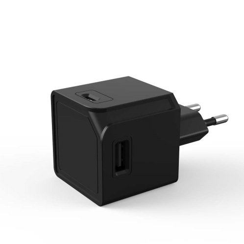 Allocacoc® PowerCube |USBcube Original USB A+C| Πολύπριζο 2xUSB-A + 2xUSB-C - Μαύρο