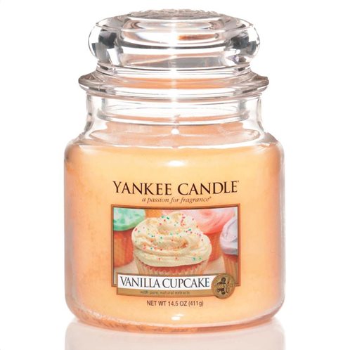 Yankee Candle Αρωματικό Κερί σε Γυάλινο Δοχείο Medium Vanilla Cupcake