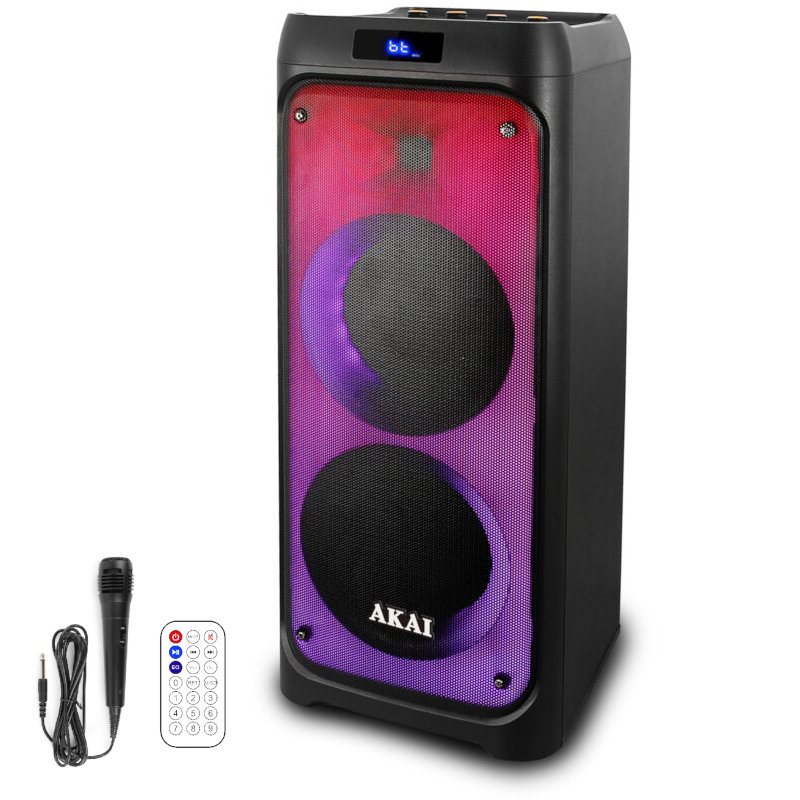 Akai Party Speaker 260 Φορητό Bluetooth party speaker με LED, USB, micro SD, Aux-In και μικ. 50W RMS