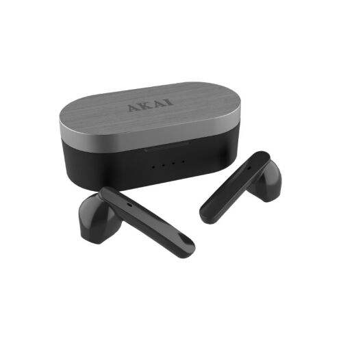 Akai Ασύρματα Bluetooth V5.0 Ιn-ear Ακουστικά με Μεταλλική Βάση BTE-J10W Μαύρα