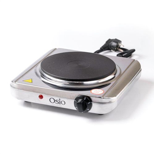 Osio Μονή Ηλεκτρική Εστία Κουζίνας Inox 18.5cm Με Θερμοστάτη 1500W OHP-2418