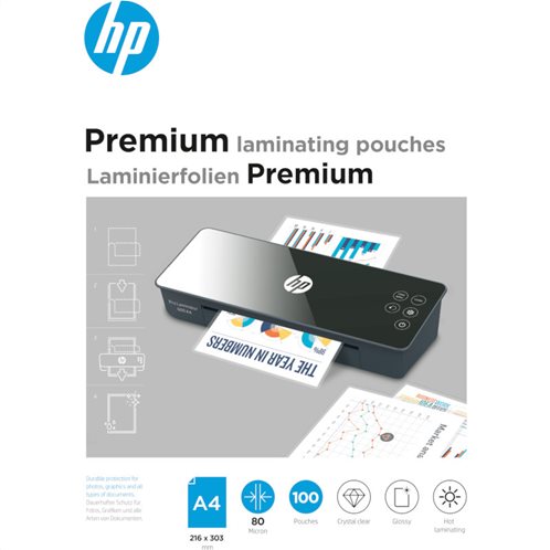 HP Δίφυλλο Πλαστικοποίησης Α4 80 microns 100τμχ Premium 9123
