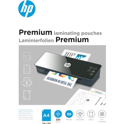 HP Δίφυλλο Πλαστικοποίησης Α4 250 microns 50τμχ Premium 9125