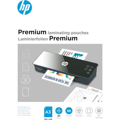 HP Δίφυλλο Πλαστικοποίησης Α3 80 microns 50τμχ Premium 9126