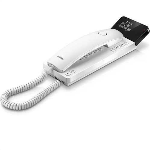 Philips Ενσύρματο Τηλέφωνο με Οθόνη και Ανοιχτή Ακρόαση Συμβατό με Ακουστικά Βαρηκοΐας M110W/GRS Λευκό