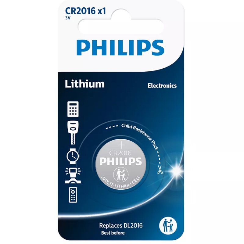 Philips Μπαταρία Λιθίου 75 mAh 3V CR2016/01GRS