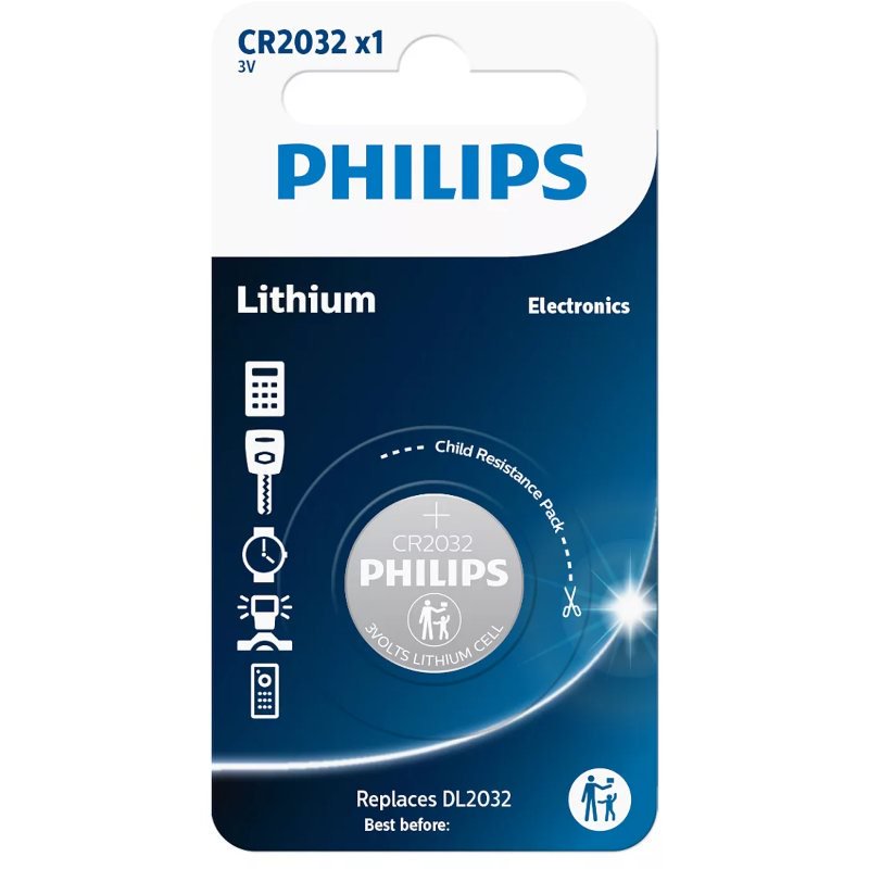 Philips Μπαταρία Λιθίου CR 2032 210 mAh 3V CR2032/01GRS