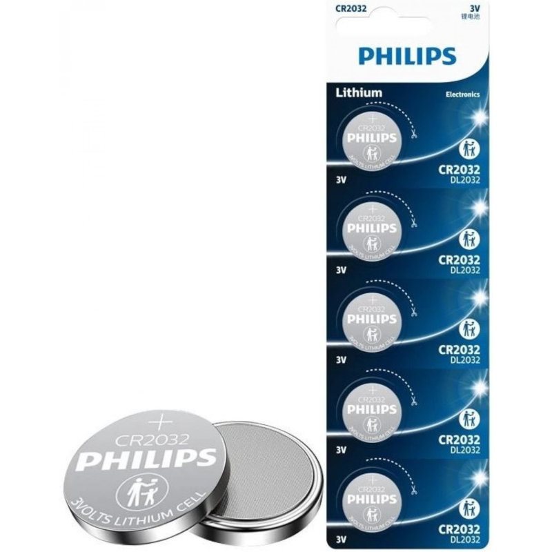 Philips Μπαταρίες λιθίου 5 Τεμάχια 210 mAh 3V CR2032P5/01GRS