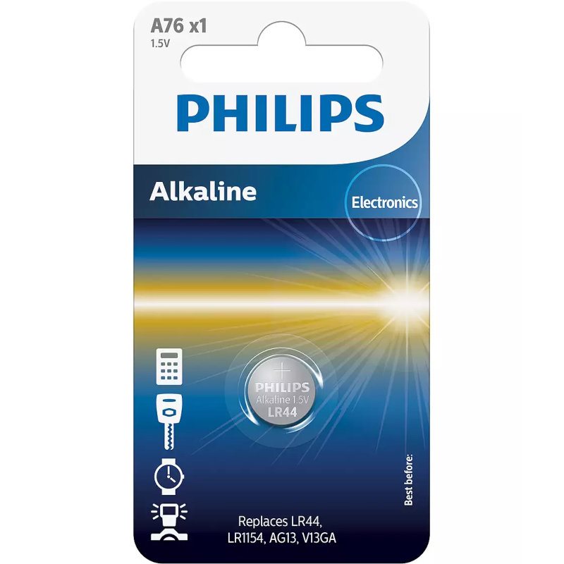 Philips Αλκαλική μπαταρία A76 / LR44 145 mAh 1.5 V