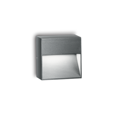 Ideal Lux Φωτιστικό Τοίχου - Απλίκα Μονόφωτο DOWN AP1 ANTRACITE 122045