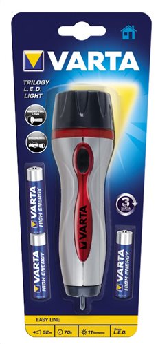 Varta Φακός Trilogy LED Light (Περιλαμβάνει 3 μπαταρίες AAA) 123440