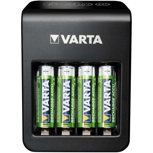 Varta Φορτιστής 4 Μπαταριών Ni-MH Μεγέθους AA/AAA/9V LCD Plug Charger+  Σετ με 4x AA 2100mAh