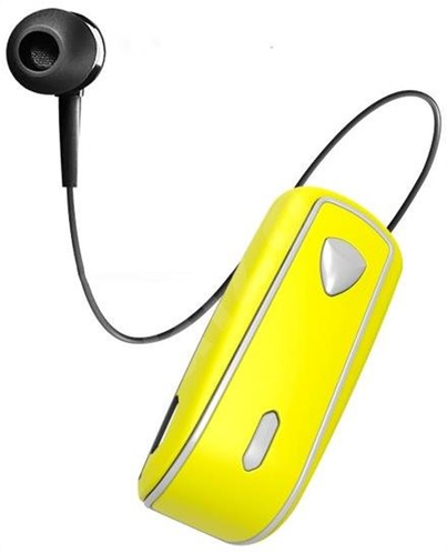 Celly Bluetooth Clip On Retractable Yellow