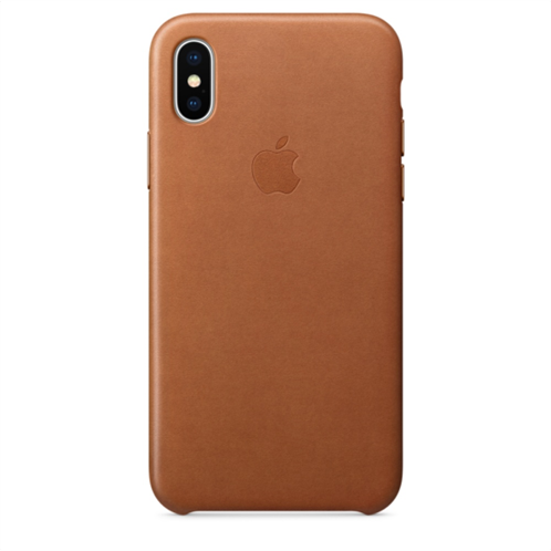 Apple Leather Case iPhone X Saddle Brown