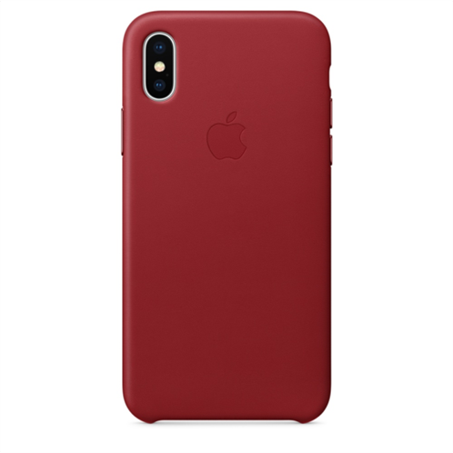 Apple Leather Case iPhone X Red