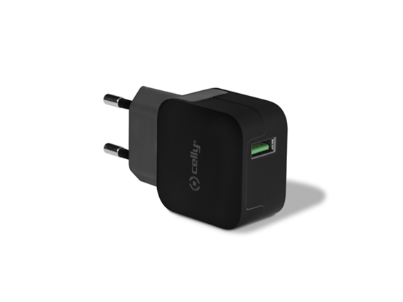 Celly Travel Charger Turbo 1 Usb 2,4 A Black