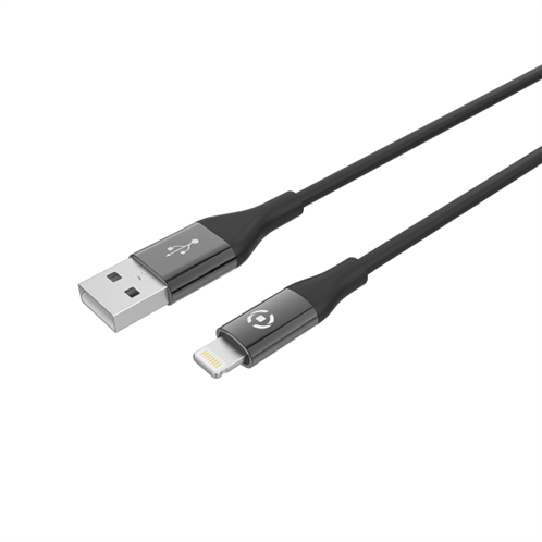 Celly Color Data Cable Extra Strong Lightning Usb 1,5m Black