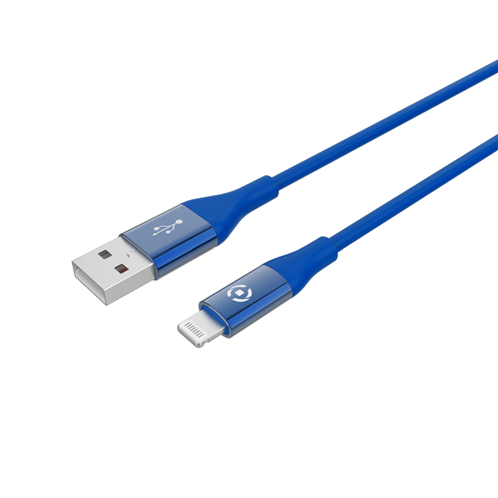 Celly Color Data Cable Extra Strong Lightning Usb 1.5m Blue