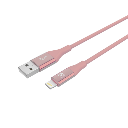 Celly Color Data Cable Extra Strong Lightning Usb 1.5m Pink