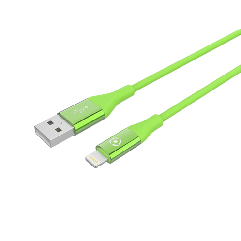 Celly Color Data Cable Extra Strong Lightning Usb 1.5m Green