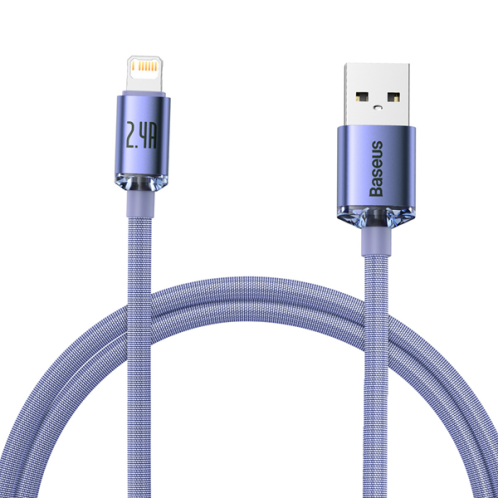 Baseus Crystal Shine Series Cable USB to Lightning 2.4A 1.2m Lilac