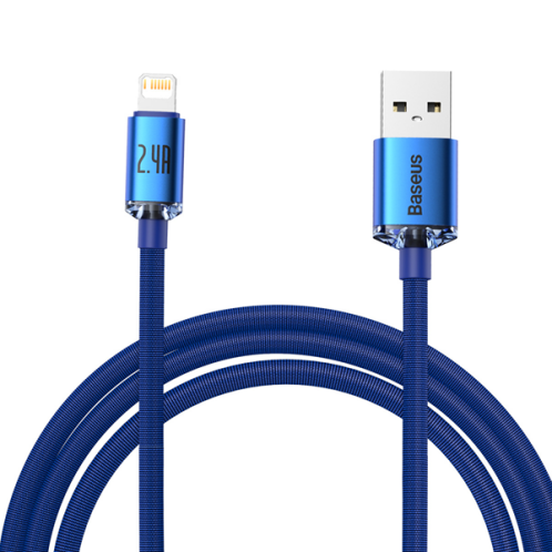 Baseus Crystal Shine Series Cable USB to Lightning 2.4A 2m Blue