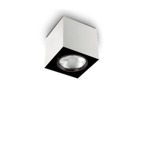 Ideal Lux Φωτιστικό οροφής - Πλαφονιέρα - Σποτ Μονόφωτο MOOD PL1 SMALL SQUARE BIANCO 140902