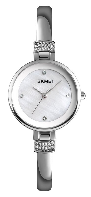 SKMEI γυναικείο ρολόι 1409SI με μεταλλικό μπρασελέ 28mm 3 ATM ασημί
